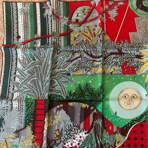 Women 100% silk twill scarf ACTE III SCENE I LA CLAIRIERE